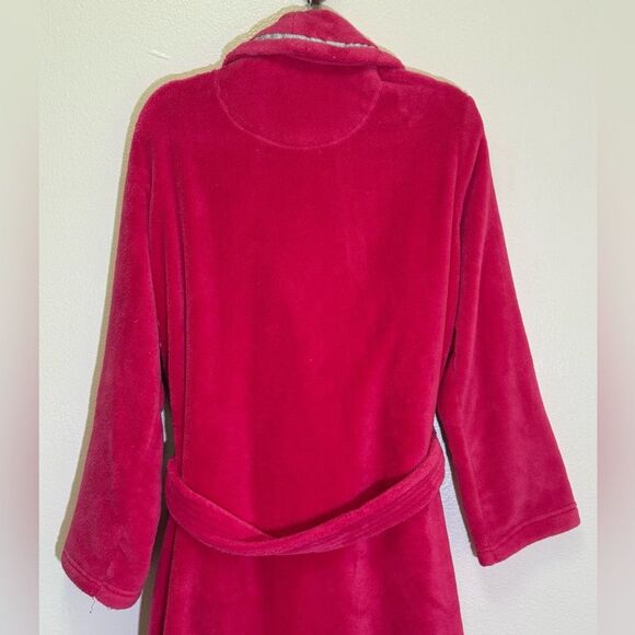 Victoria’s Secret - Cozy Plush Pink Midi Robe with Pockets and Trim - size L - Picture 7 of 8